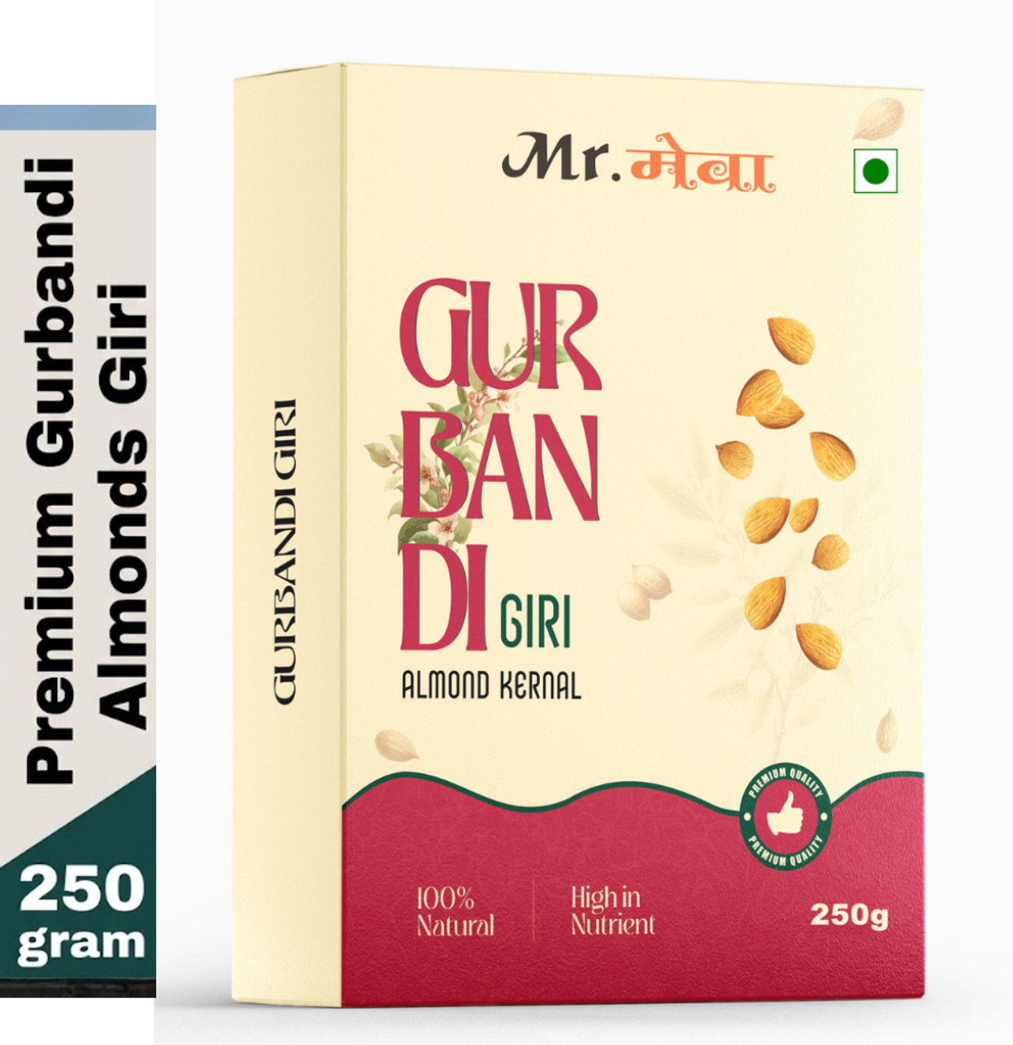 Image of Mr.Meva 100% Pure Gurbandi Almonds | Choti Giri | Gurbandi Badam (Rich In Oil) Almonds