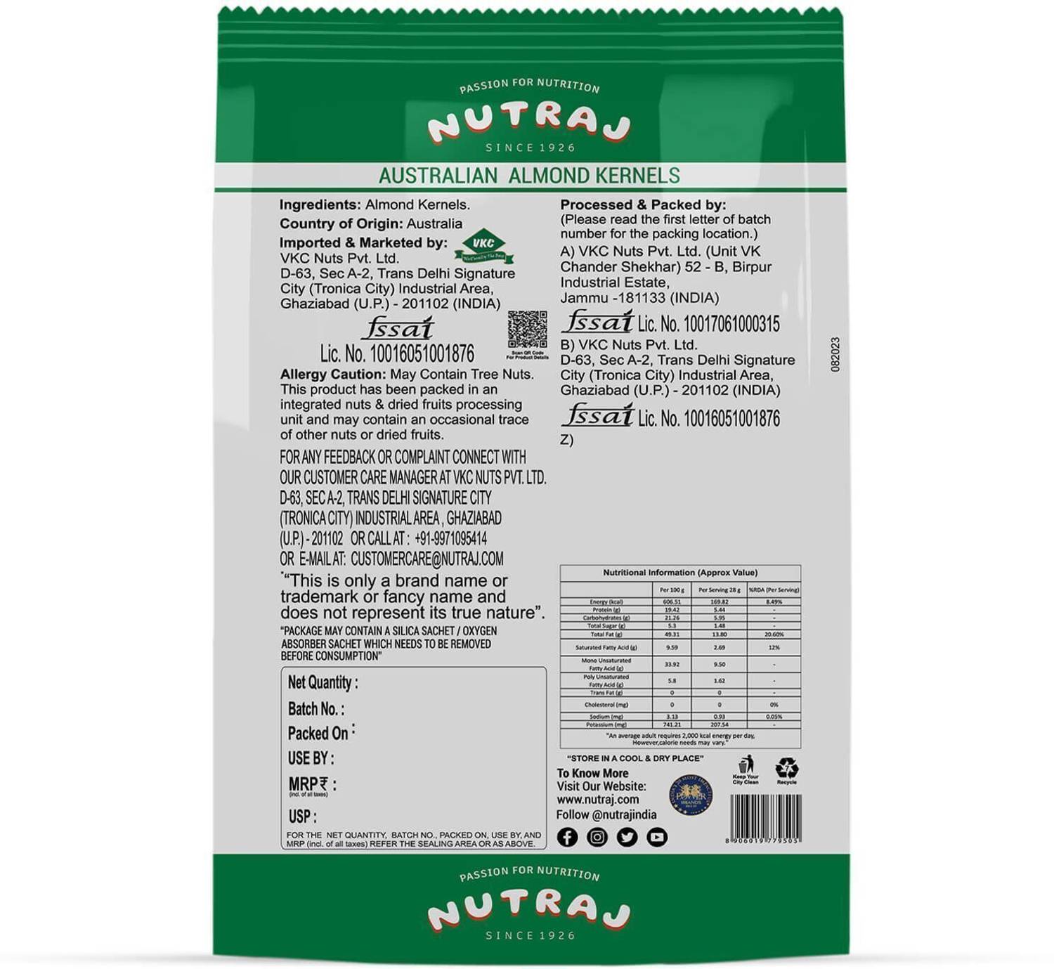 Nutraj Australian Almond 1 Kg (500g X 2) - Image 5