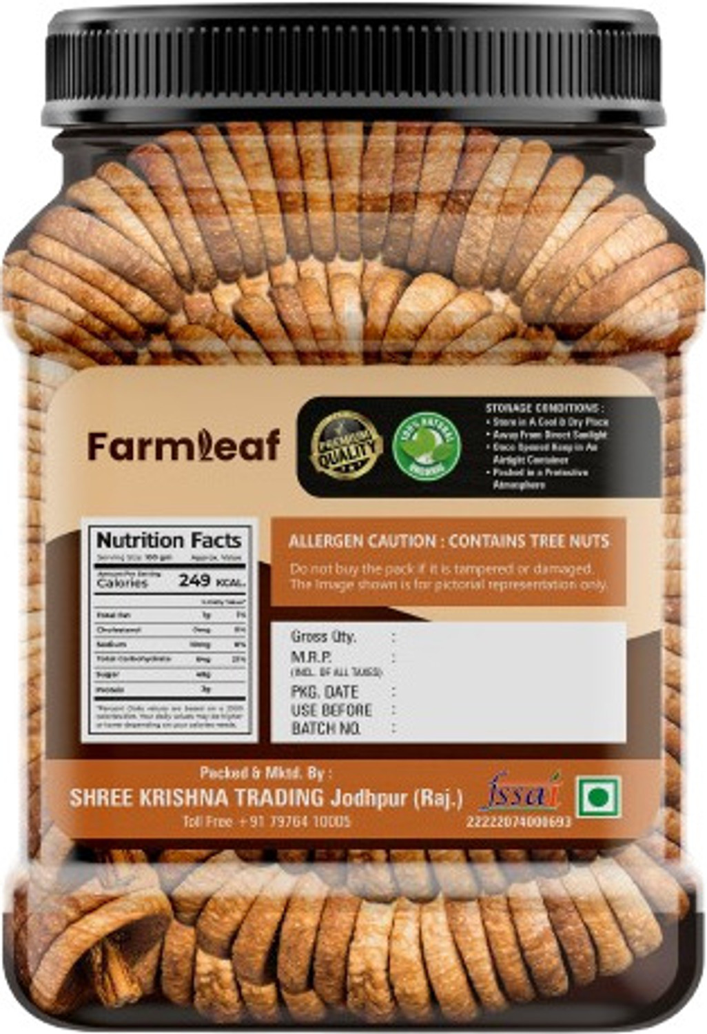 Image of FarmLeaf Afgani Anjeer | Dry Fruits | Jar Pack Figs