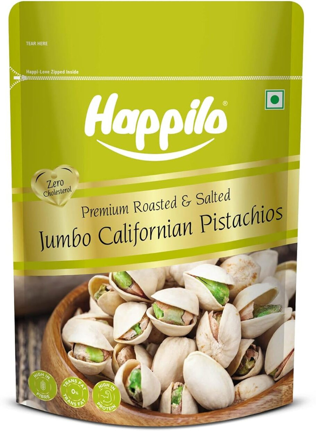 Image of Happilo Premium Californian Roasted & Salted Pistachios 500g Pistachios