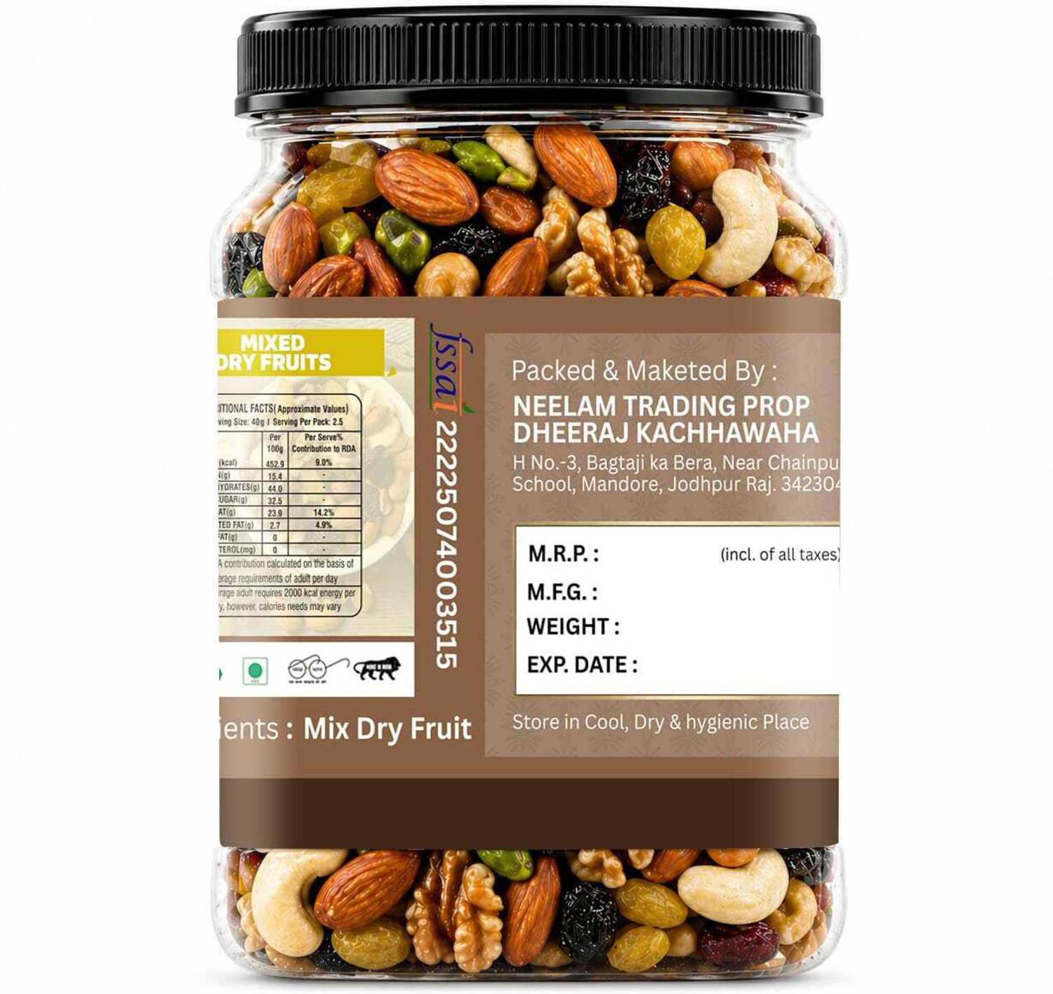 Image of AMAZICA Mixed Dry Fruits | Natural Energy Booster Healthy Snack Pack | Dried Fruits Almonds, Cashews, Raisins, Walnuts, Dates, Pistachios