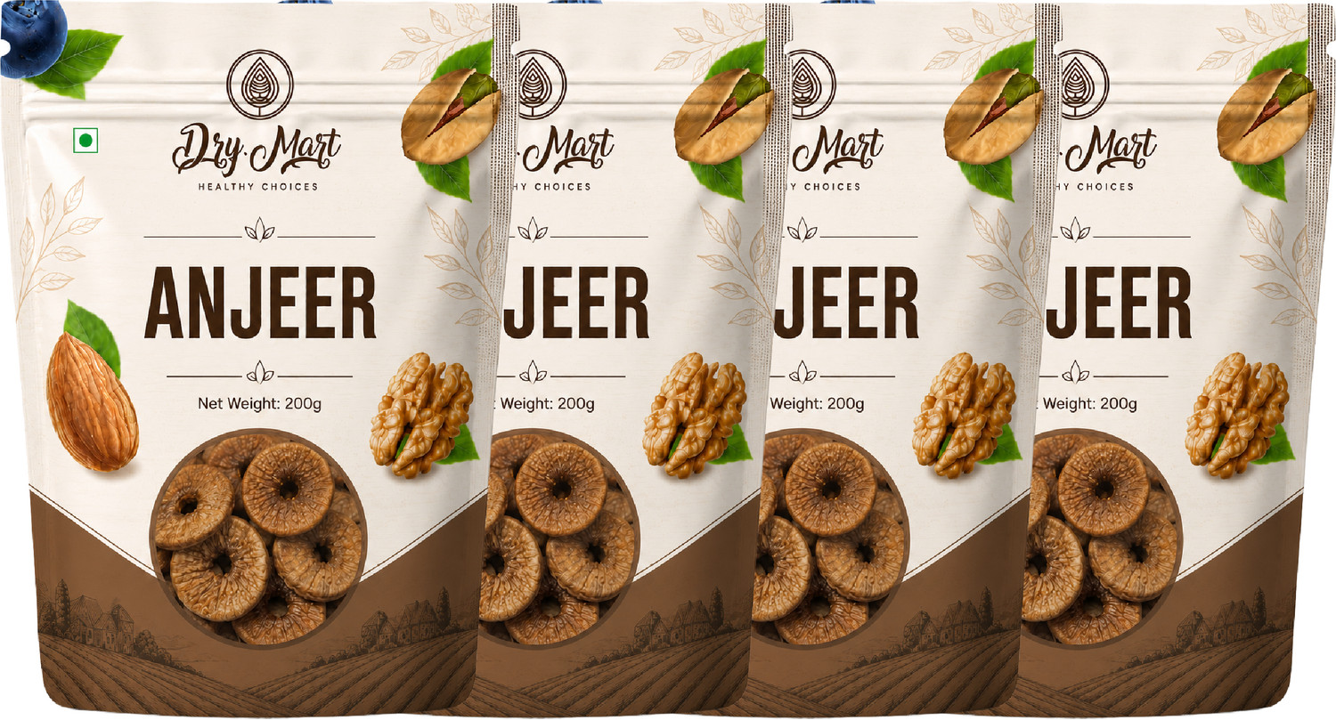 Image of Dry.Mart Premium Anjeer Dry Figs Soft & Sweet | Rich in Fiber & Calcium Figs (1 x 800 g) Figs (4 x 200 g)