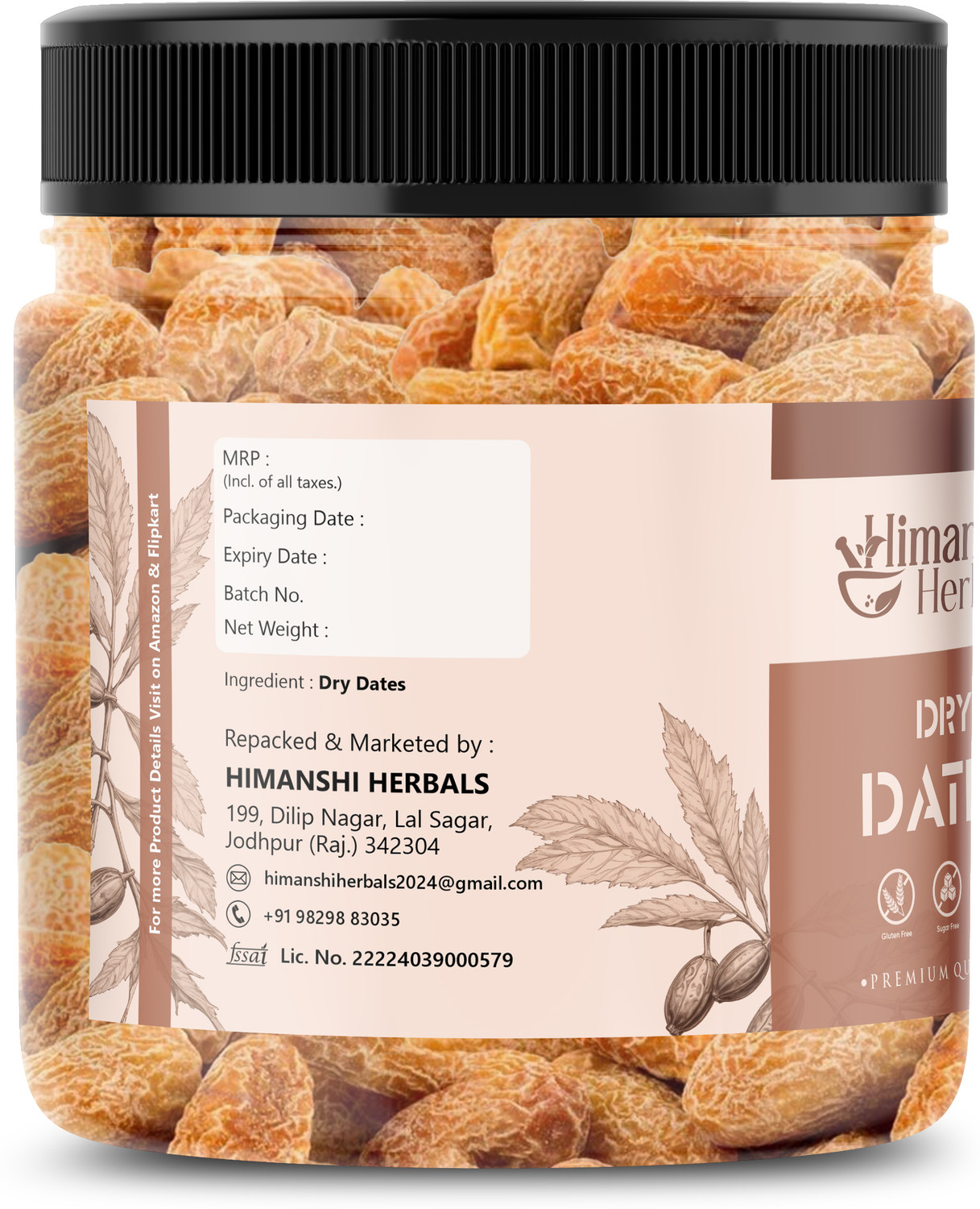 Image of HIMANSHI Herbals Premium Dates | Sukha Khajoor , Healthy & Nutritious Snack | Chuara | Dry Dates