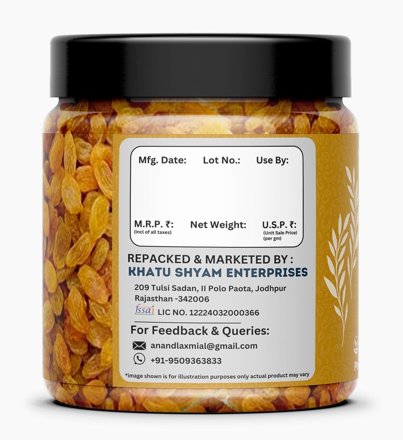 Image of AL Anand Laxmi Munakka | Ayurvedic Dried Fruit | Natural & Seeded Sweet Boost Raisins