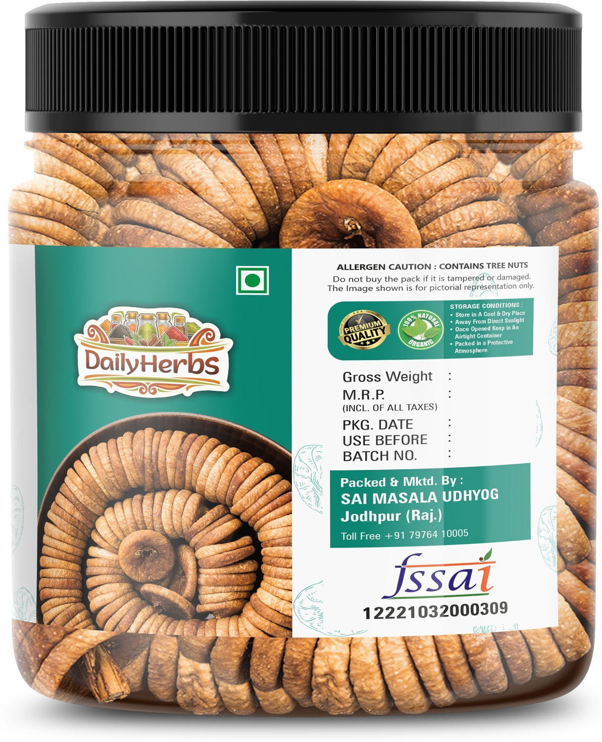 Image of DAILYHERBS Premium Afghani Anjeer | Fresh | Figs
