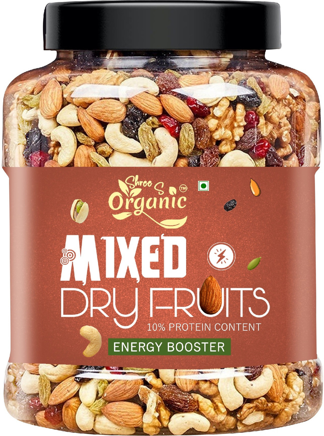 Image of SHREE S ORGANIC Mix Dry Fruits 500g | Healthy Snack, Rich in Protein, Fiber & Antioxidants