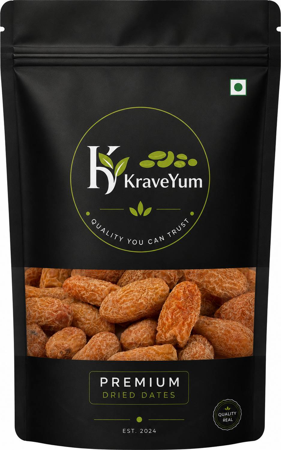 KraveYum Yellow Dry Dates | Golden Dry Dates | Sukha Khajoor | Premium