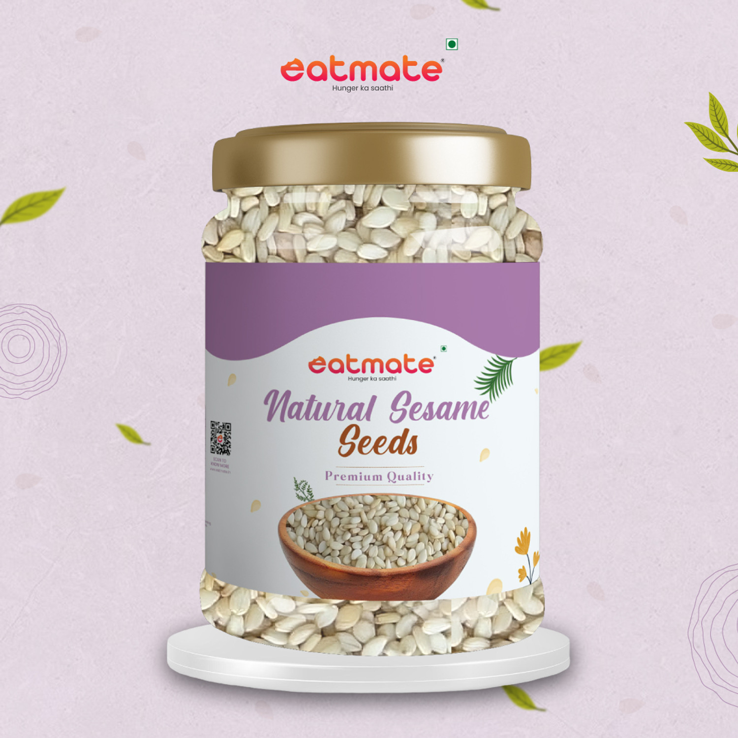 Image of Eatmate Premium Natural sesame Seeds|Till| Super Food Sesame Seeds