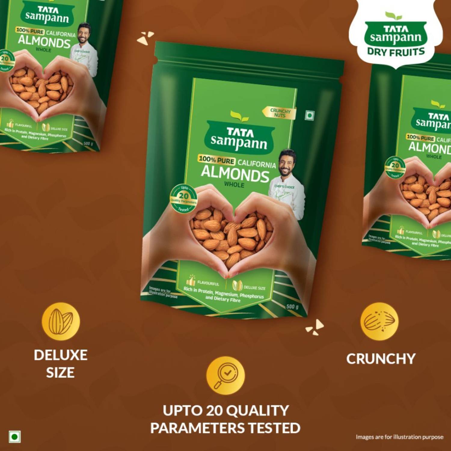 Tata Sampann 100% Pure California Almonds 100g - Image 4