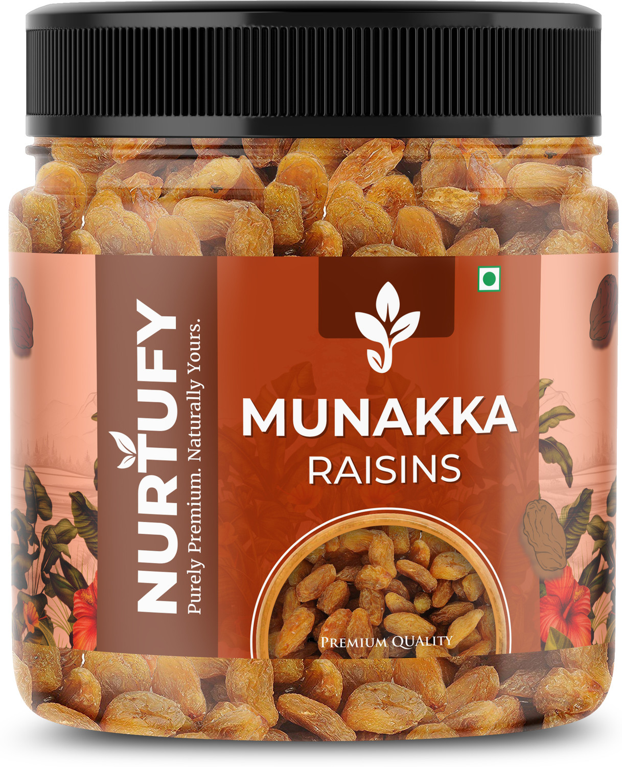 Image of Nurtufy Munakka Raisins | Naturally Sweet | Rich in Iron | Health Booster Raisins