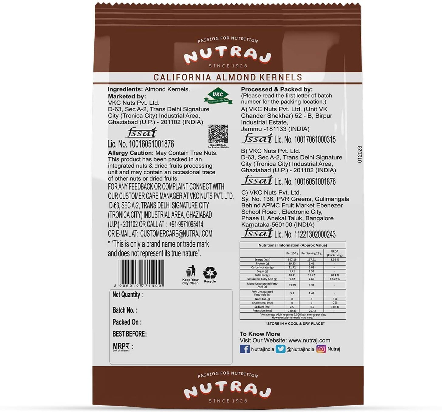 Image of Nutraj California Almonds