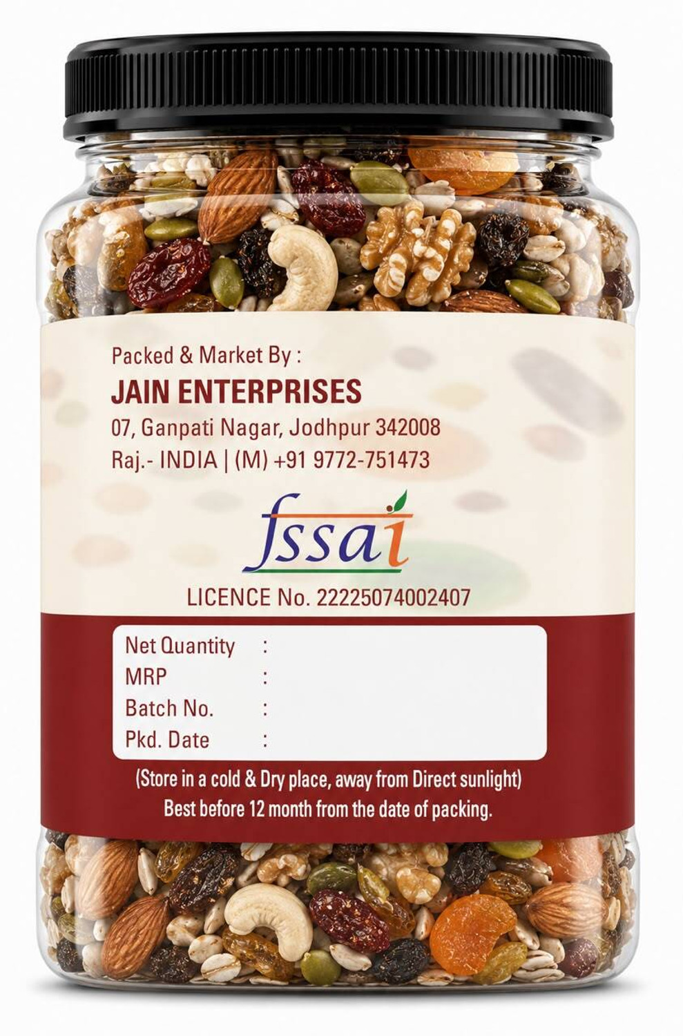 Image of Fresh N Organic Dry fruits mix & Trail Mix Amla, Apricots, Assorted Seeds & Nuts, Dates, Dry Dates, Gooseberry, Kiwi, Orange, Papaya, Raisins