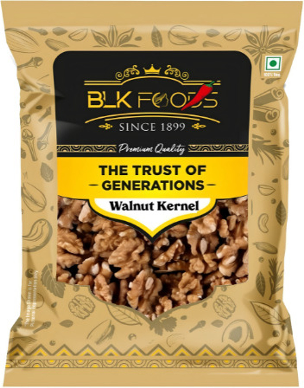 Image of BLK FOODS Select 500g Walnut Kernels (Kashmiri Light Halves) | Akhrot giri | Walnuts