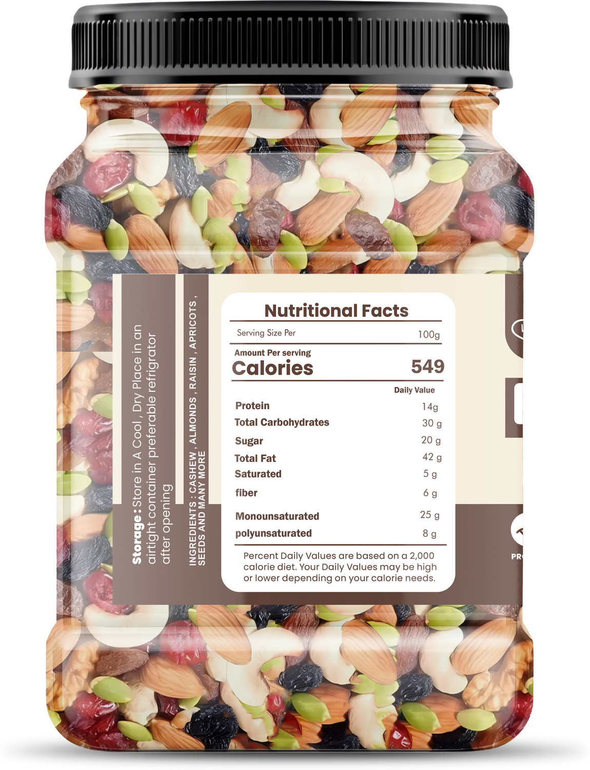 Image of HighFresh Premium Energy Booster Nutmix | Healthy Snack , Rich in Protein & Fiber | Assorted Seeds & Nuts