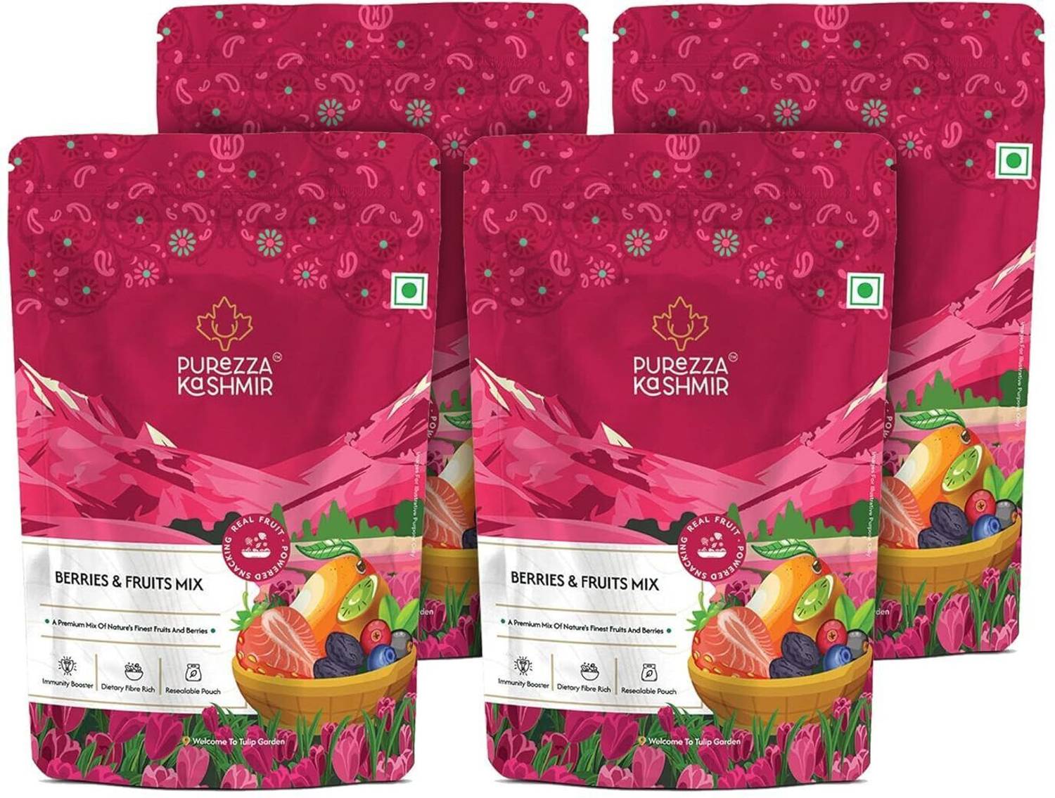 Purezza Kashmir Premium Berries & Fruits Mix Raisins, Black