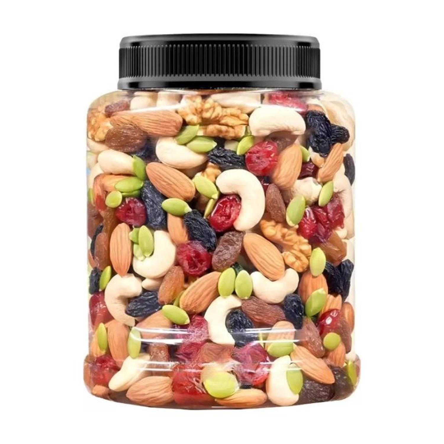 MRHERB Dry Fruits & Edible Seeds Mix - Nine Superfoods Mixture - All Premium Almonds, Cashews, Pistachios, Amla, Apricots, Raisins, Dry Dates, Kiwi, Figs, Watermelon
