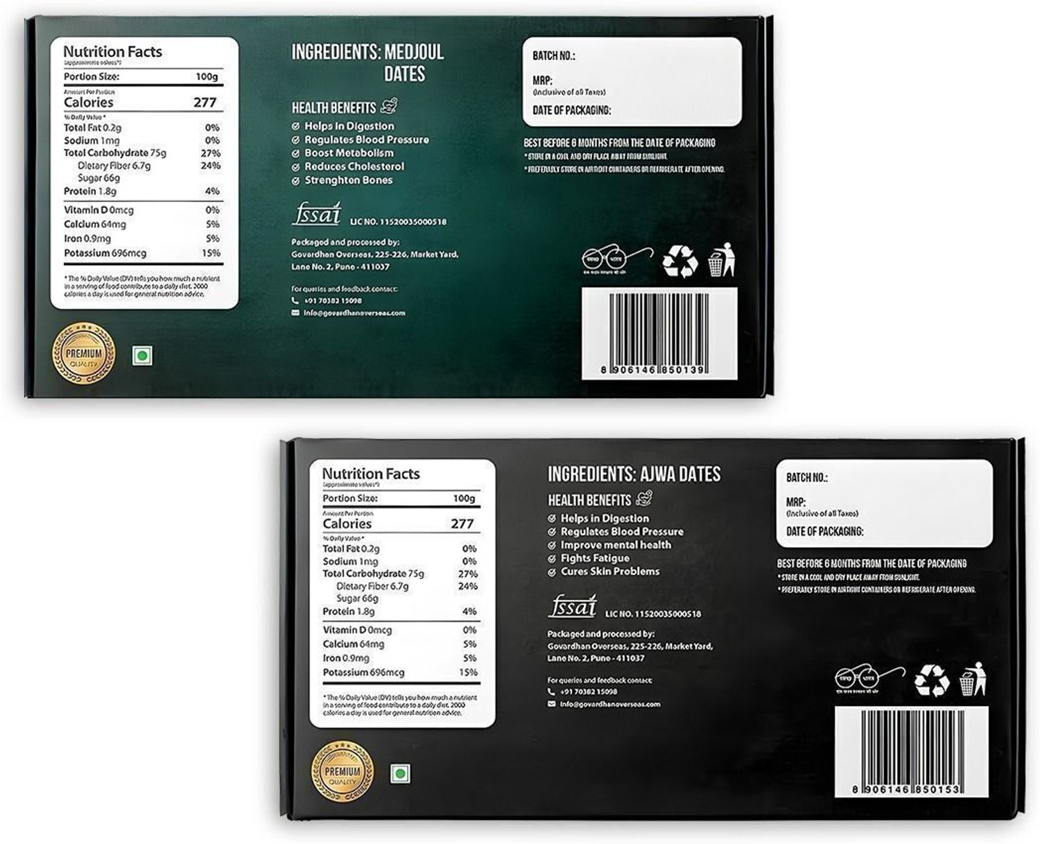 Image of JB&CO JB&CO Pure Ajwa - Medjool Dates 1kg Dates