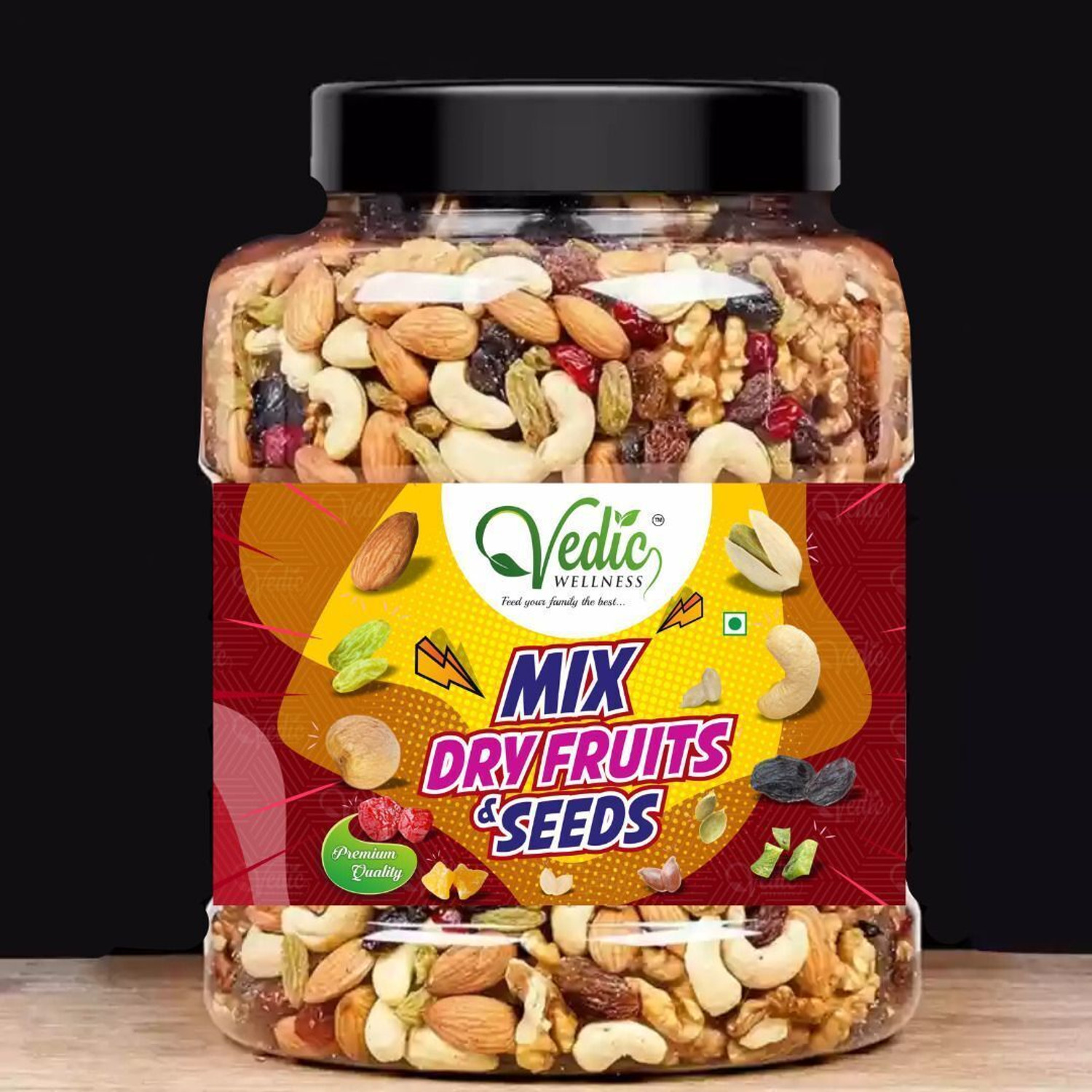 Image of vedic Wellness Natural and Premium Healthy Trail Mix Dry fruits & Seeds Assorted Seeds & Nuts