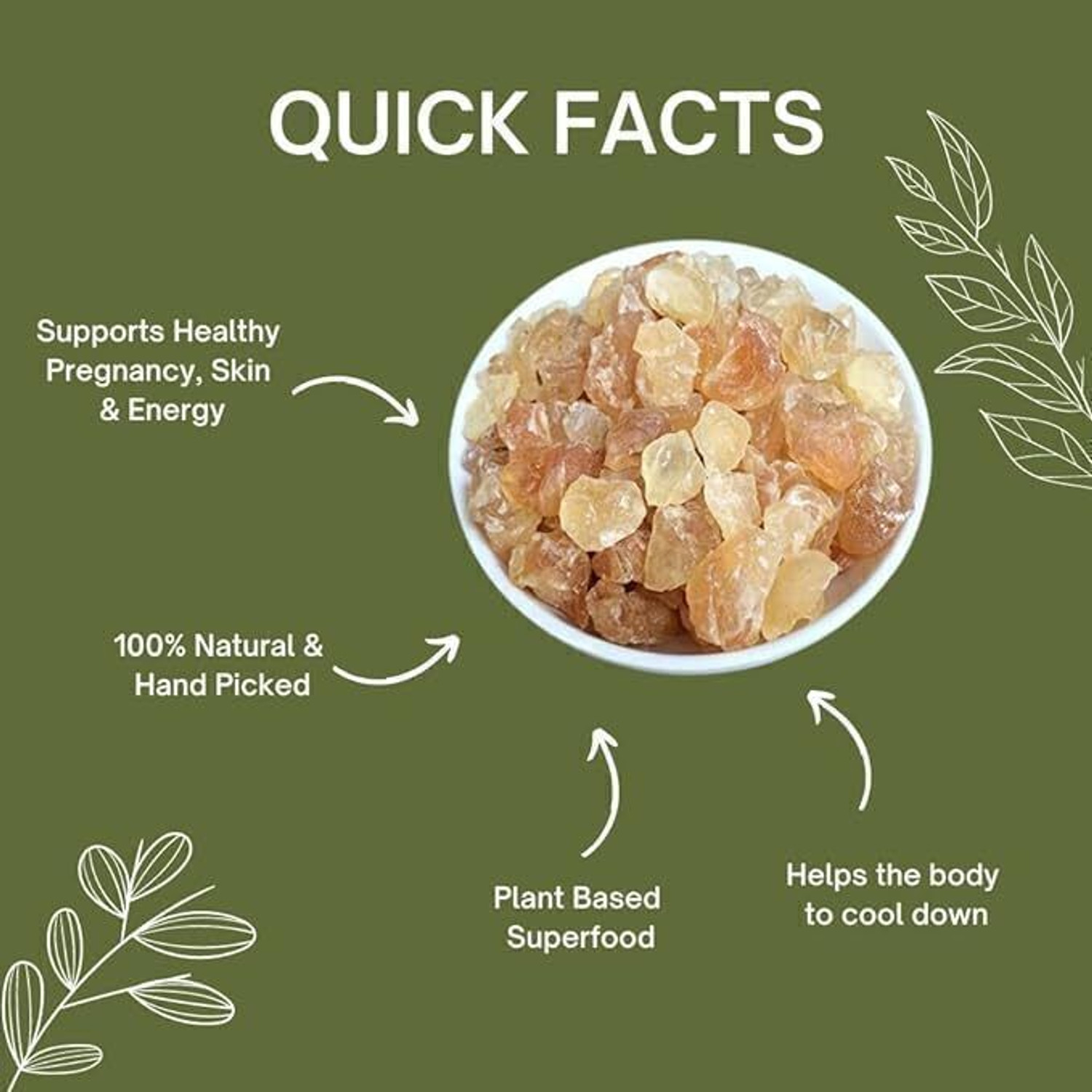Image of GRANDEUR PRODUCTS Gond Katira Tragacanth Dried Gum