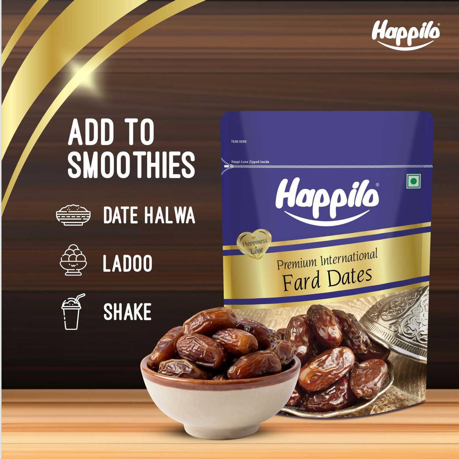 Image of Happilo Premium Fard Dates, Rich in Fiber, Vitamins, and Minerals Dates