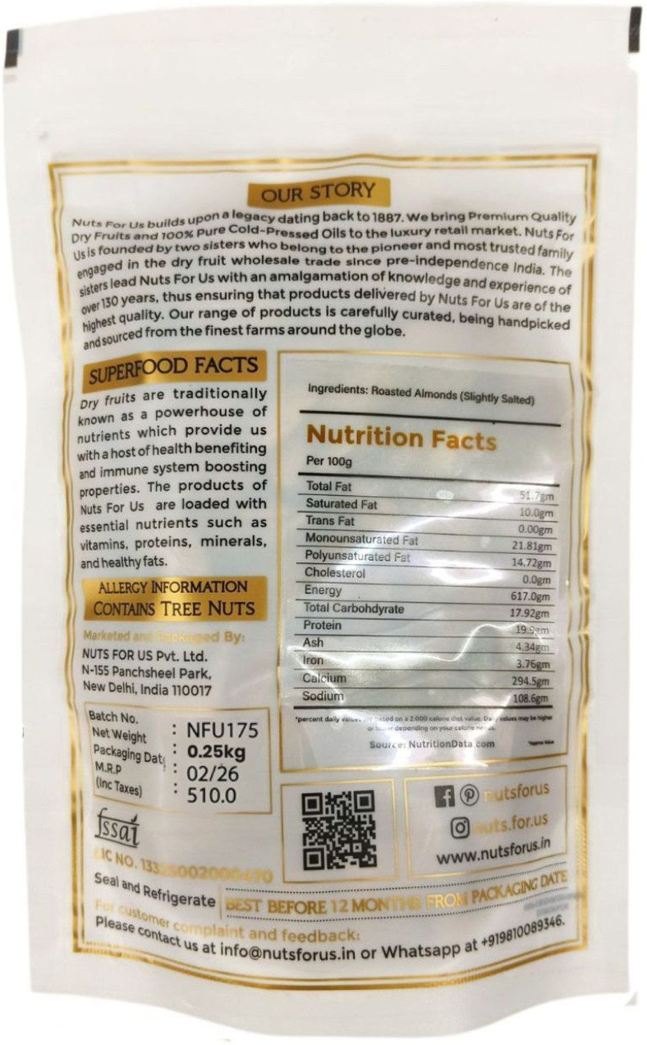 Image of Nuts For US California Almonds (Badam) | High Protein Healthy Dry Fruits | Premium Quality Almonds