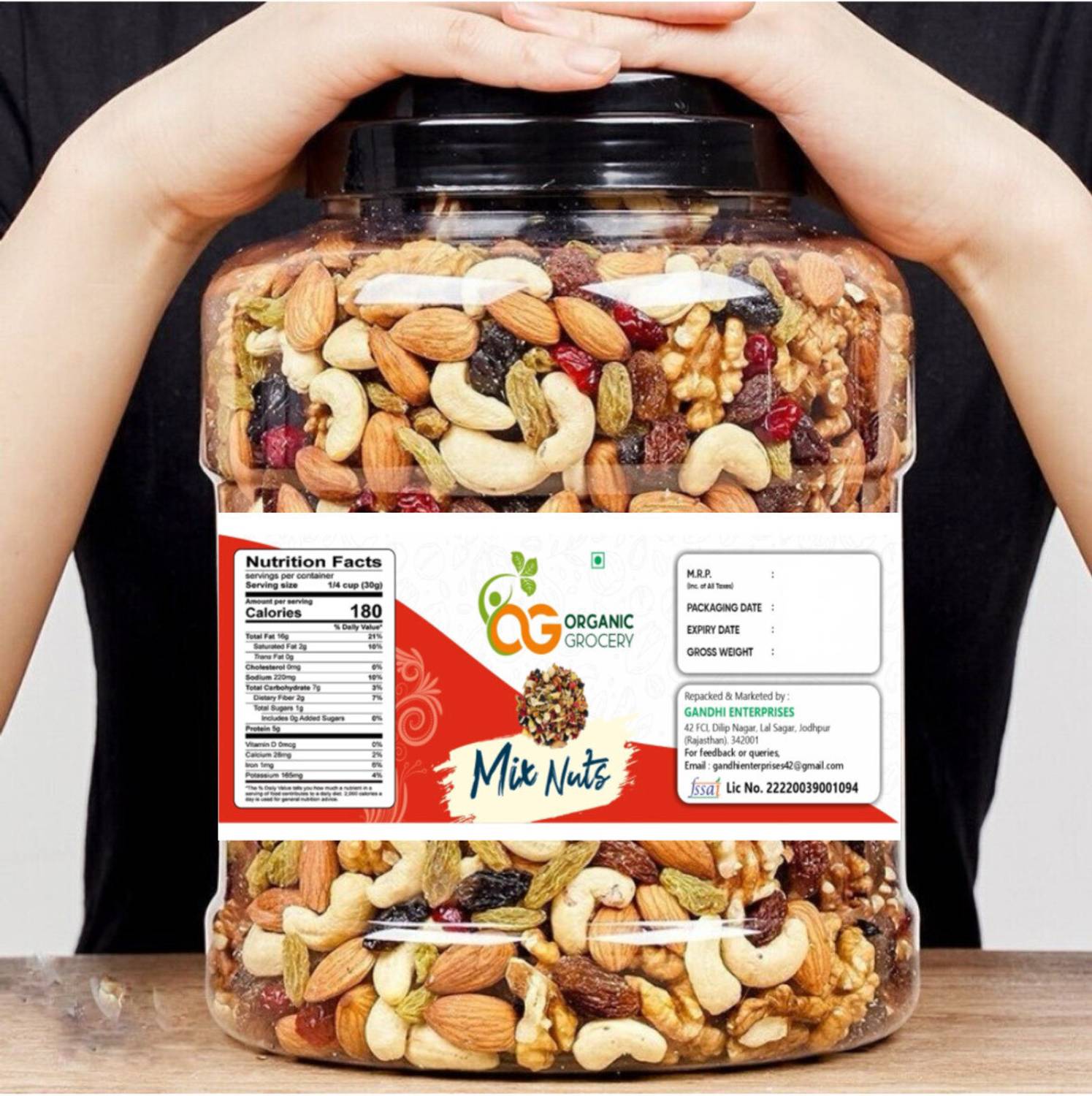 Organic Grocery Mix Dry Fruits and Nuts Almonds, Pistachios, Cashew, Apricot (1kg) Assorted Seeds & Nuts