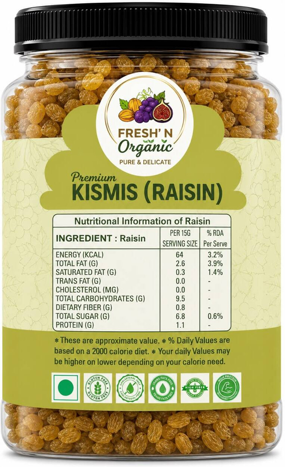Image of Fresh N Organic Premium Raisins l KISMIS Raisins