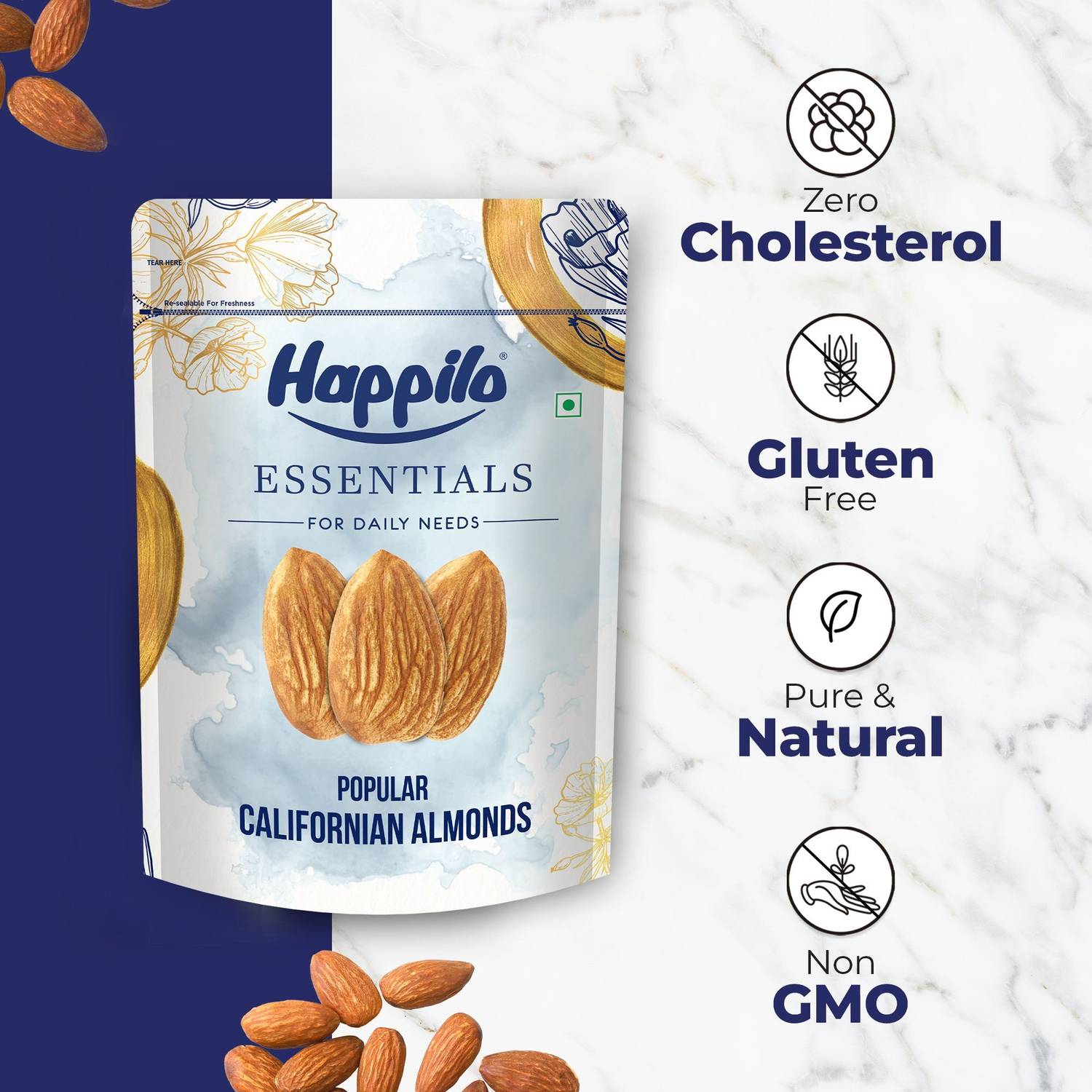 Happilo Essentials Californian Almonds - Image 4