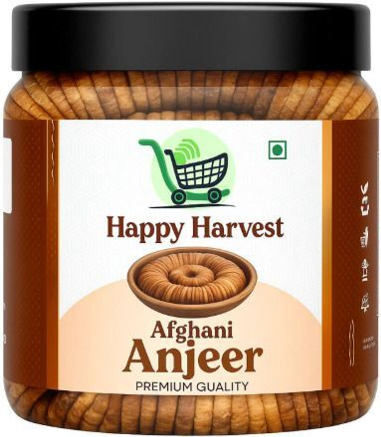 Image of Happy Harvest Afghani Anjeer | Rich in Fiber & Nutrients | Perfect for Snacking | Dried Figs