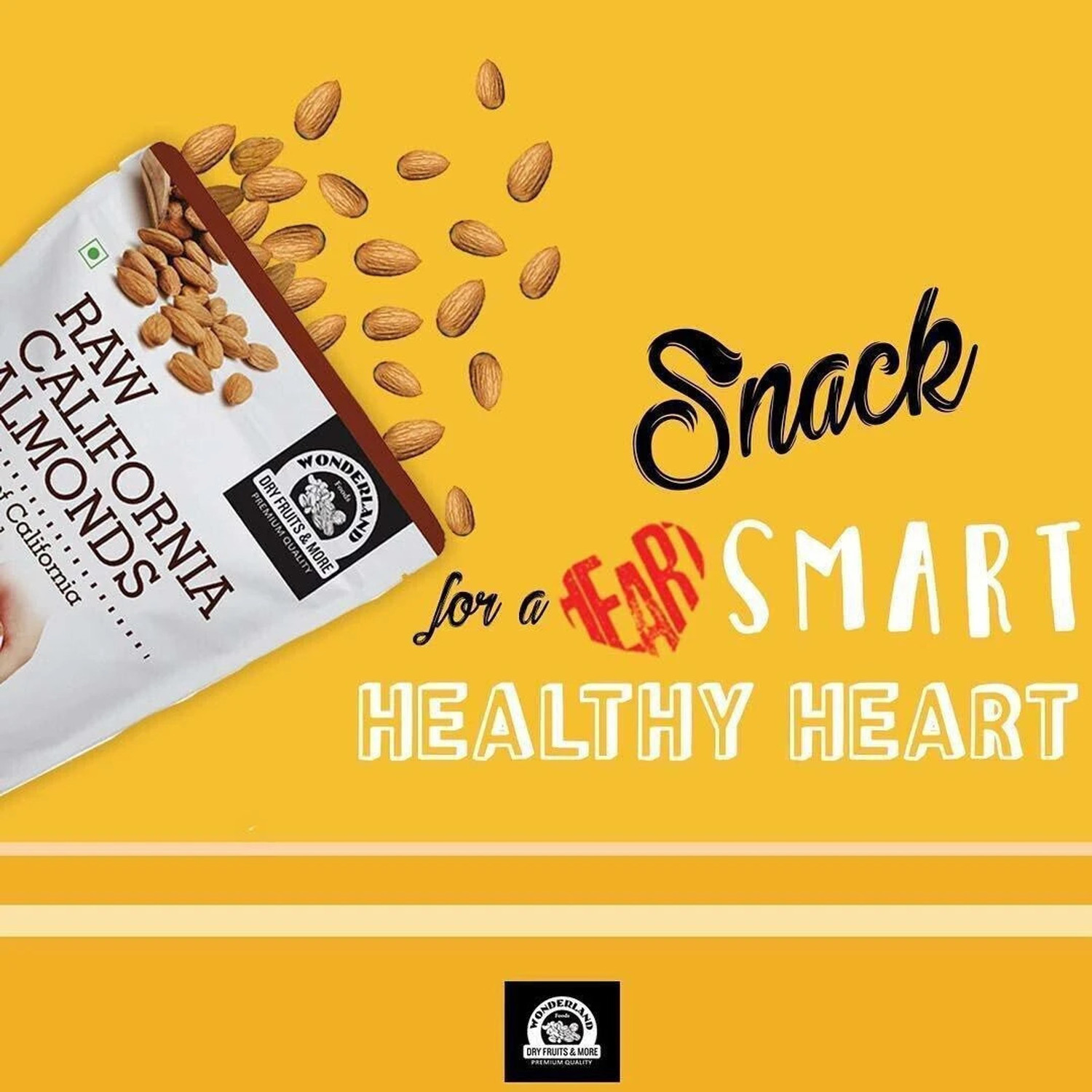 Image of WONDERLAND Foods Premium California Raw Almonds