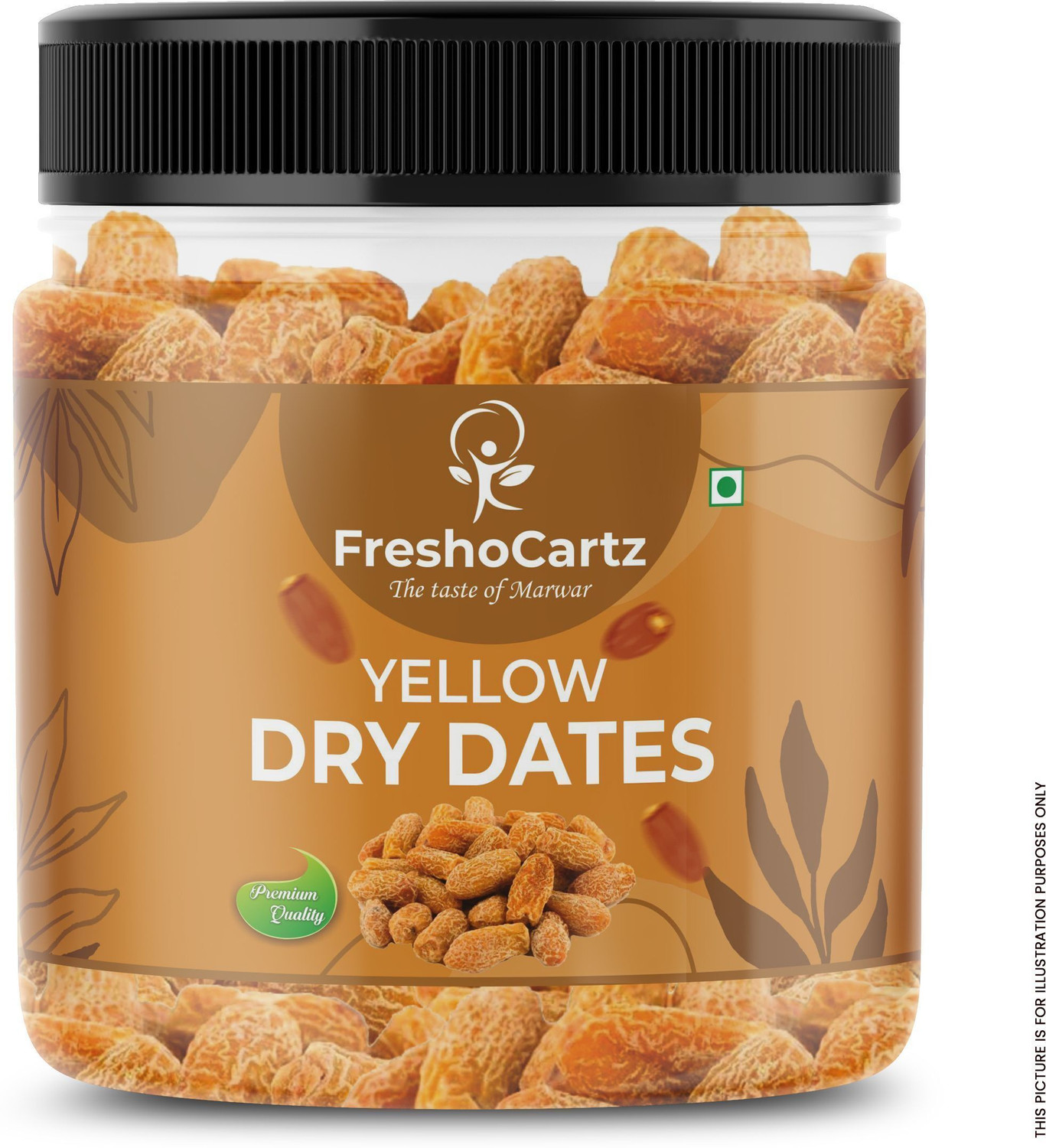 Image of FreshoCartz Yellow Dry Dates | Dry Chuhara | Pili Kharak | Khajur | Chuara | Dry Fruits Dates