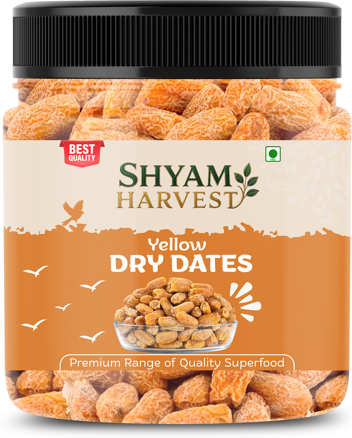 Image of SHYAM HARVEST Yellow Dry Dates | Pila Sukhi Khajoor | Peli Kharak | Dry Dates (1 x 1 kg) Dates