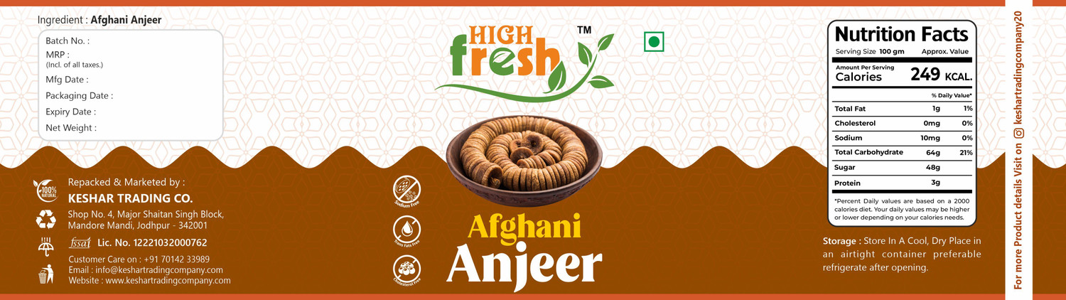 Image of HighFresh Afghani Anjeer Figs