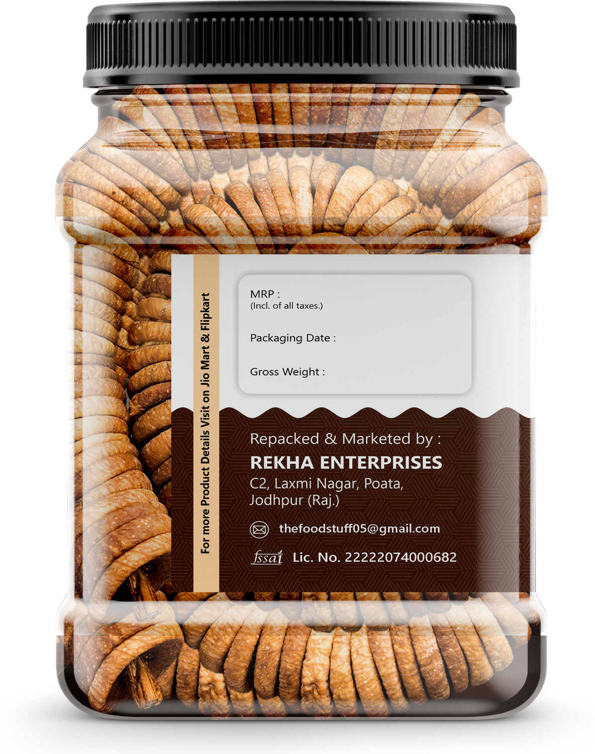 Image of THE FOOD STUFF Anjeer /Figs Premium dired afghani Anjeer Jar Pack 250grams 02 Figs
