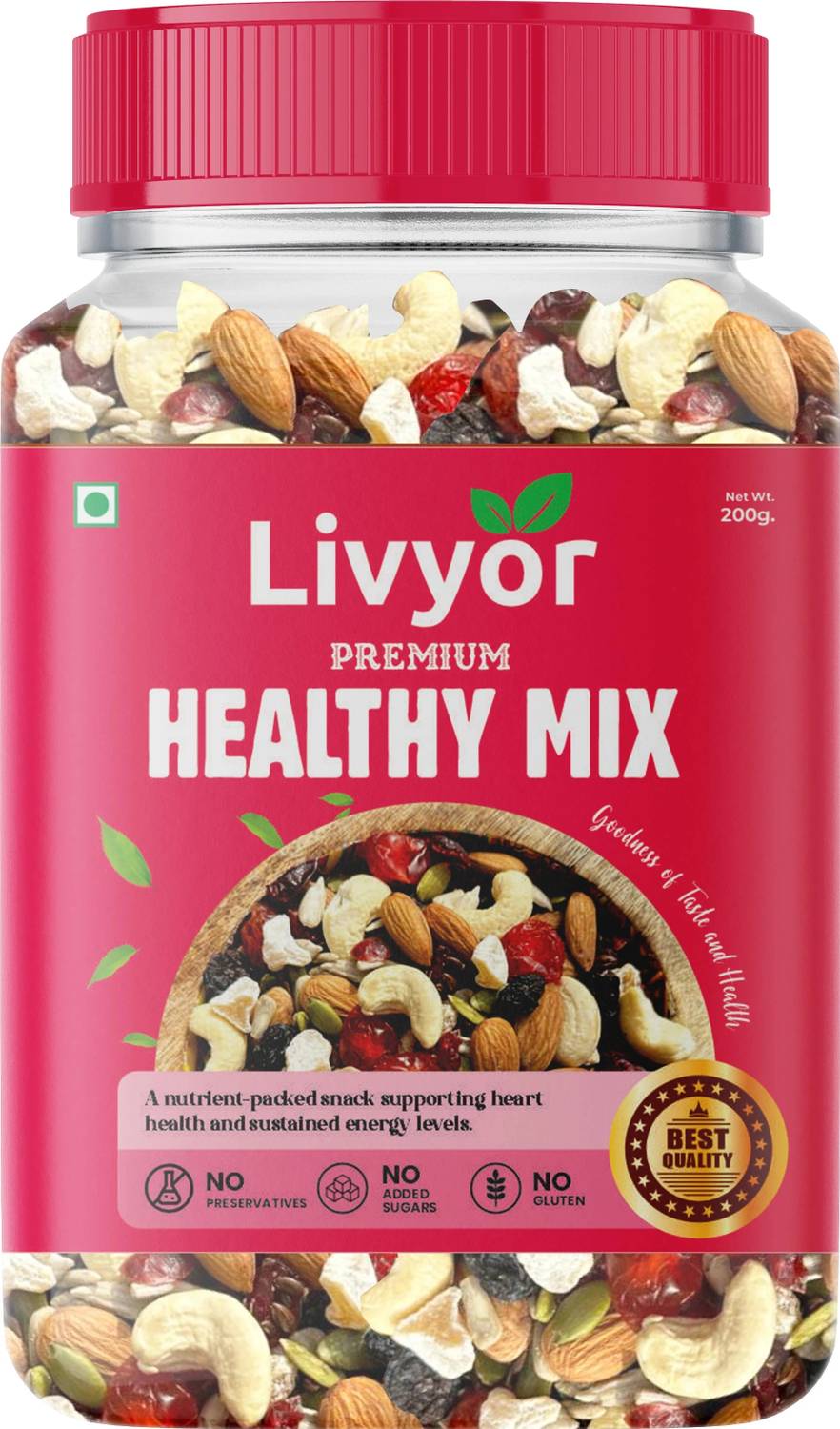 LIVYOR Healthy Mix Nuts, Seeds and Berries Combo