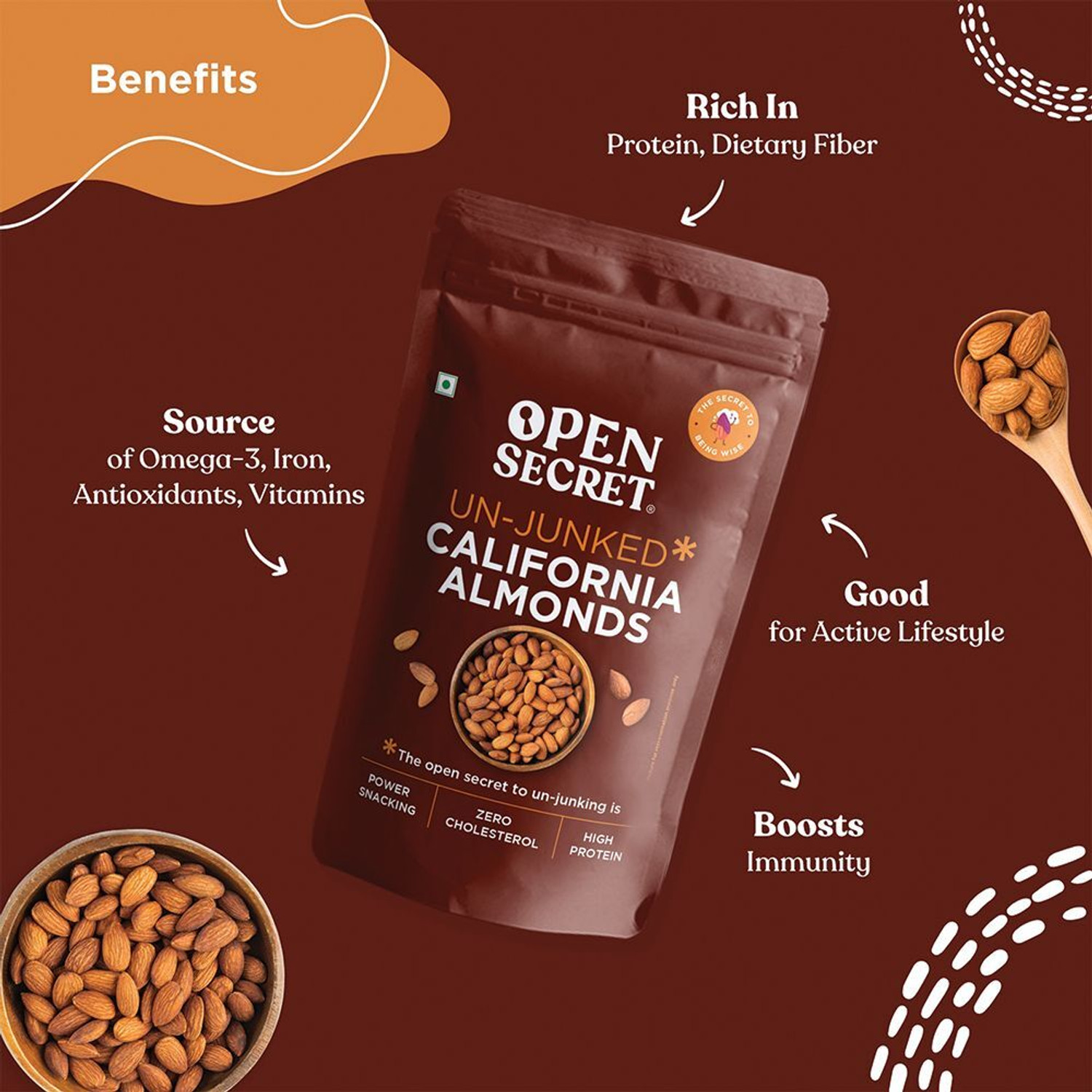 Image of OPEN SECRET Premium Dry Fruits Combo � Badam Almonds, Kaju Cashews, Akhrot Walnuts Assorted Nuts