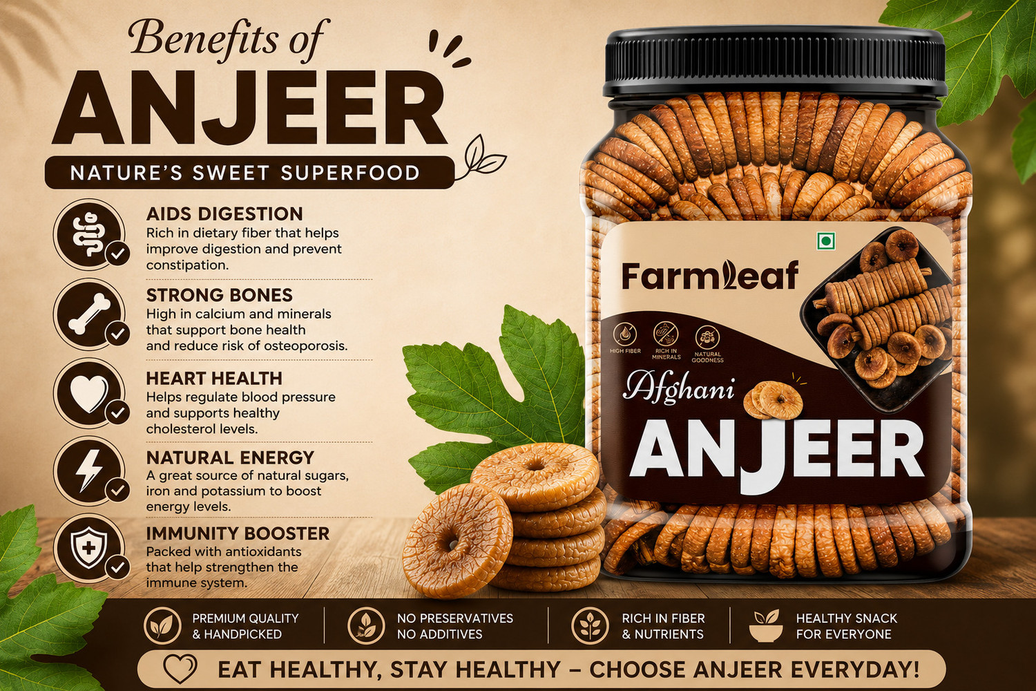 Image of FarmLeaf Premium Afgani Anjeer | Dry Fruits | Premium Jar Pack Figs