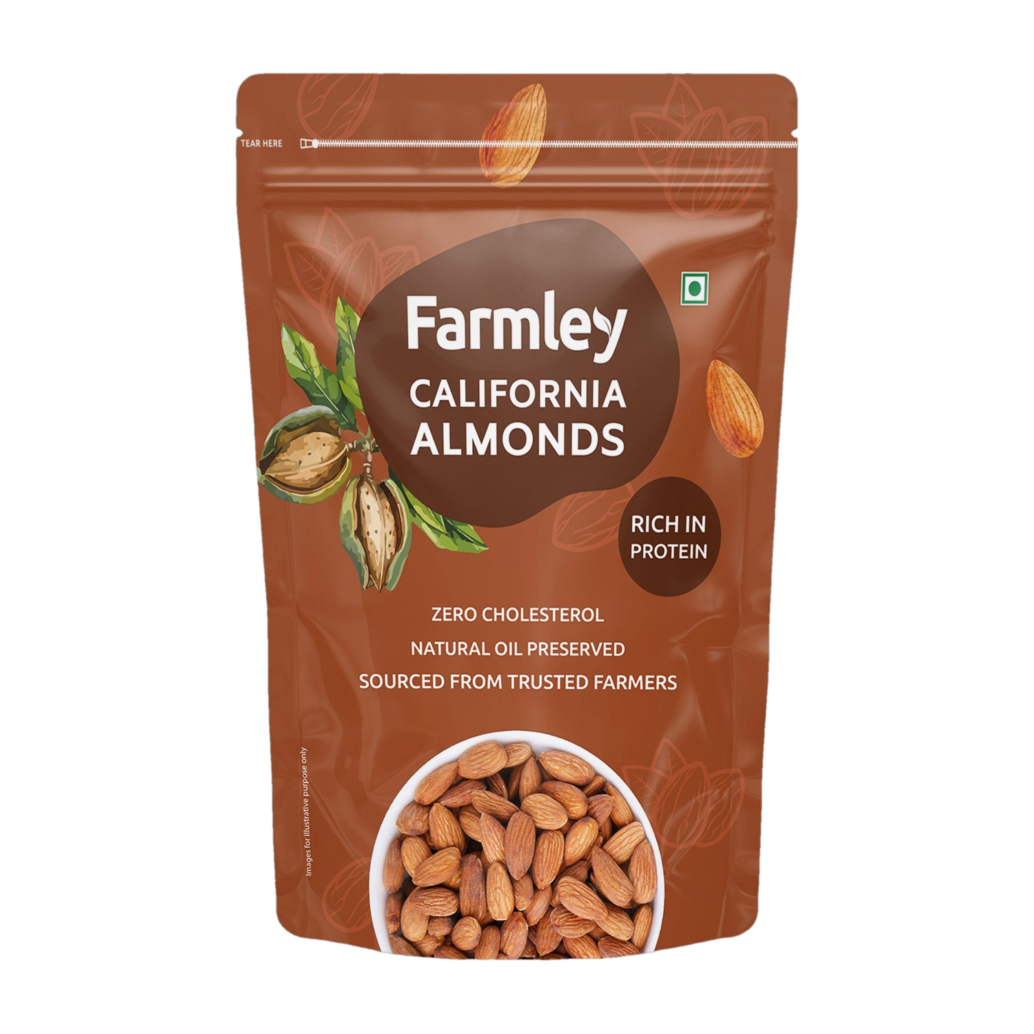 Farmley California Almonds 500g - Image 1