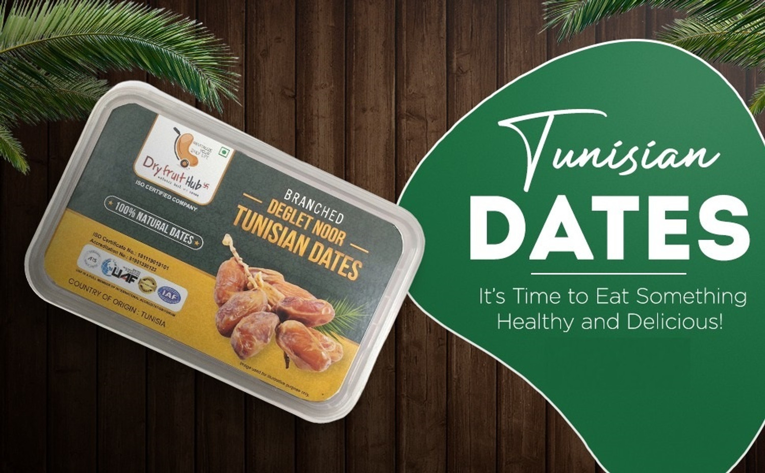 Image of Dry Fruit Hub Tunisian Date 800gm Branched Dates Tunisia Dates, Dates Tunisian Dates (2 x 400 g)