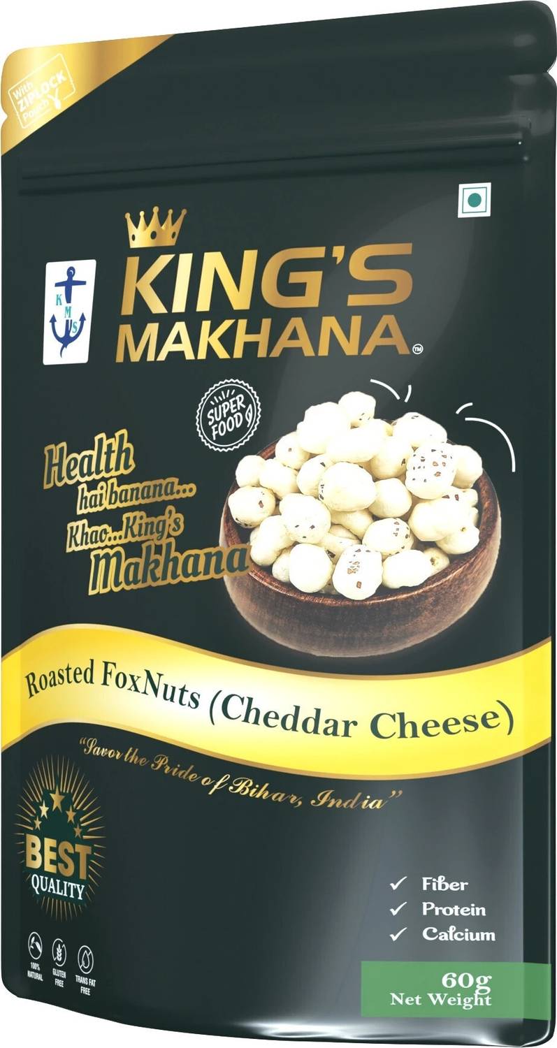 KING'S MAKHANA BIG SIZE Roasted (60g eah) Zip-Lock Resealable