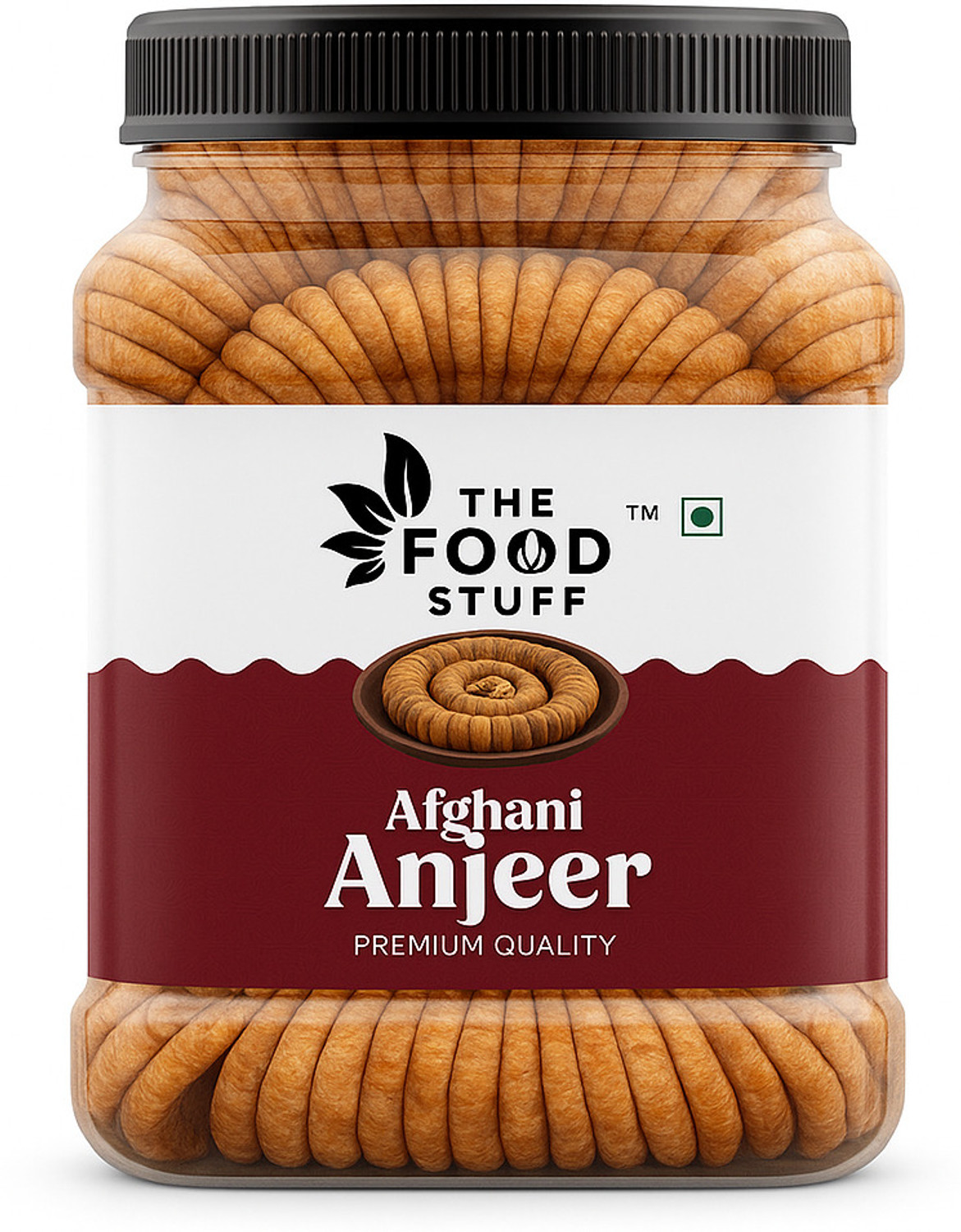 Image of THE FOOD STUFF DRY FIGS PREMIUM ANJEER BOLD AND SOFT FIGS 1KG JAR PACK J26 Figs