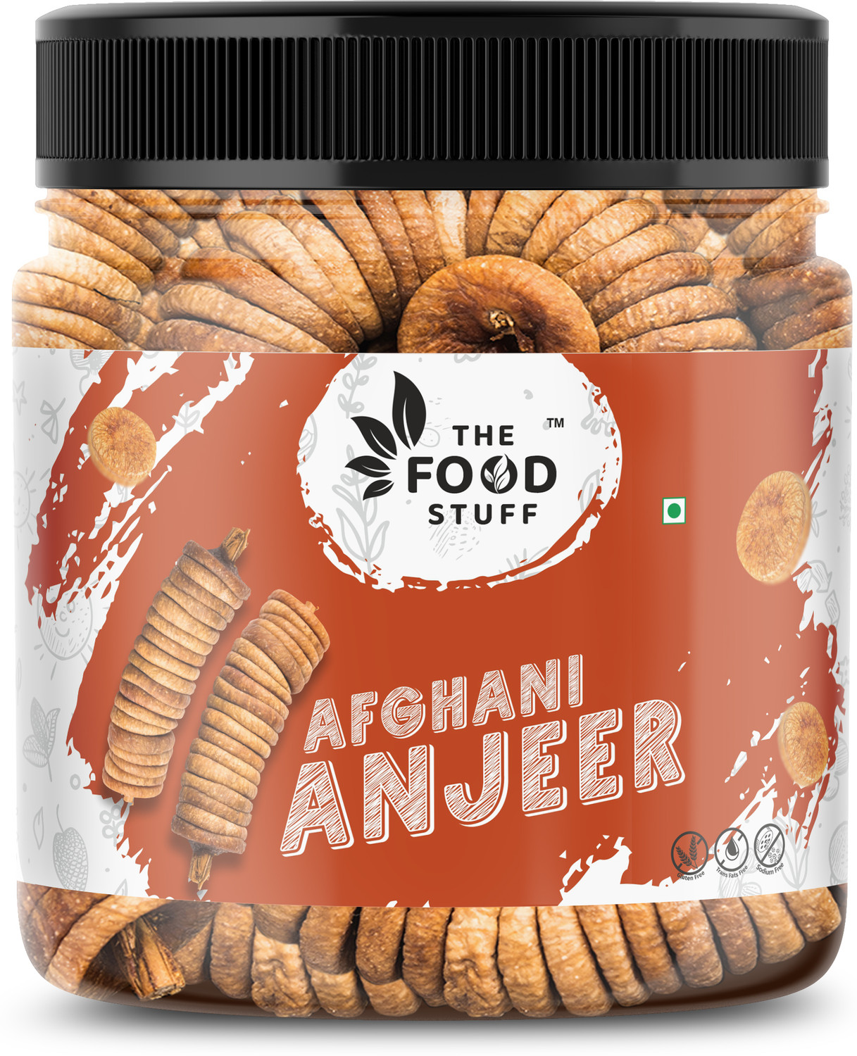 Image of THE FOOD STUFF DRY FIGS PREMIUM ANJEER BOLD AND SOFT FIGS 1KG JAR PACK J26 Figs