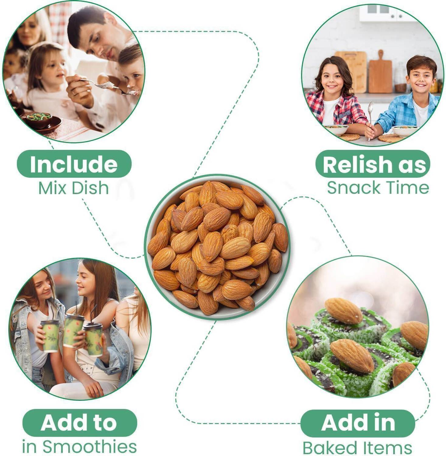 Nutraj Australian Almond 1 Kg (500g X 2) - Image 4
