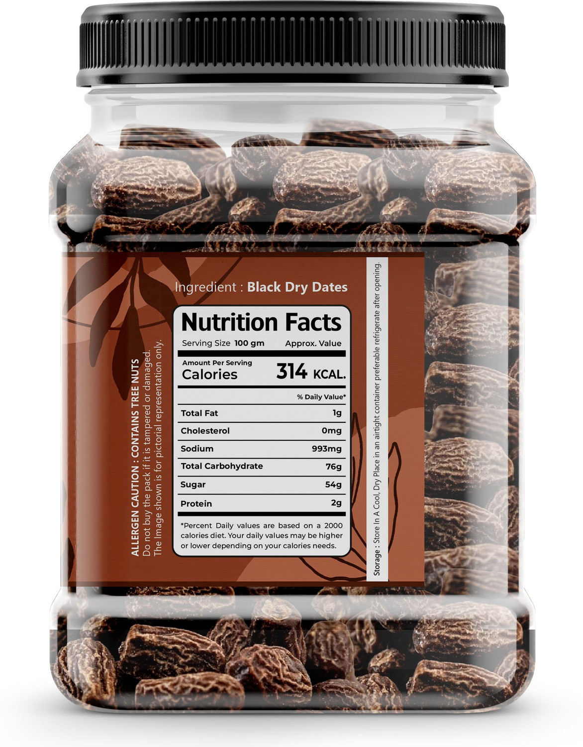 Image of FreshoCartz Black Dry Dates | Kala Sukha Khajoor | Dry Chuhara | Kali Dates | Dry Dates