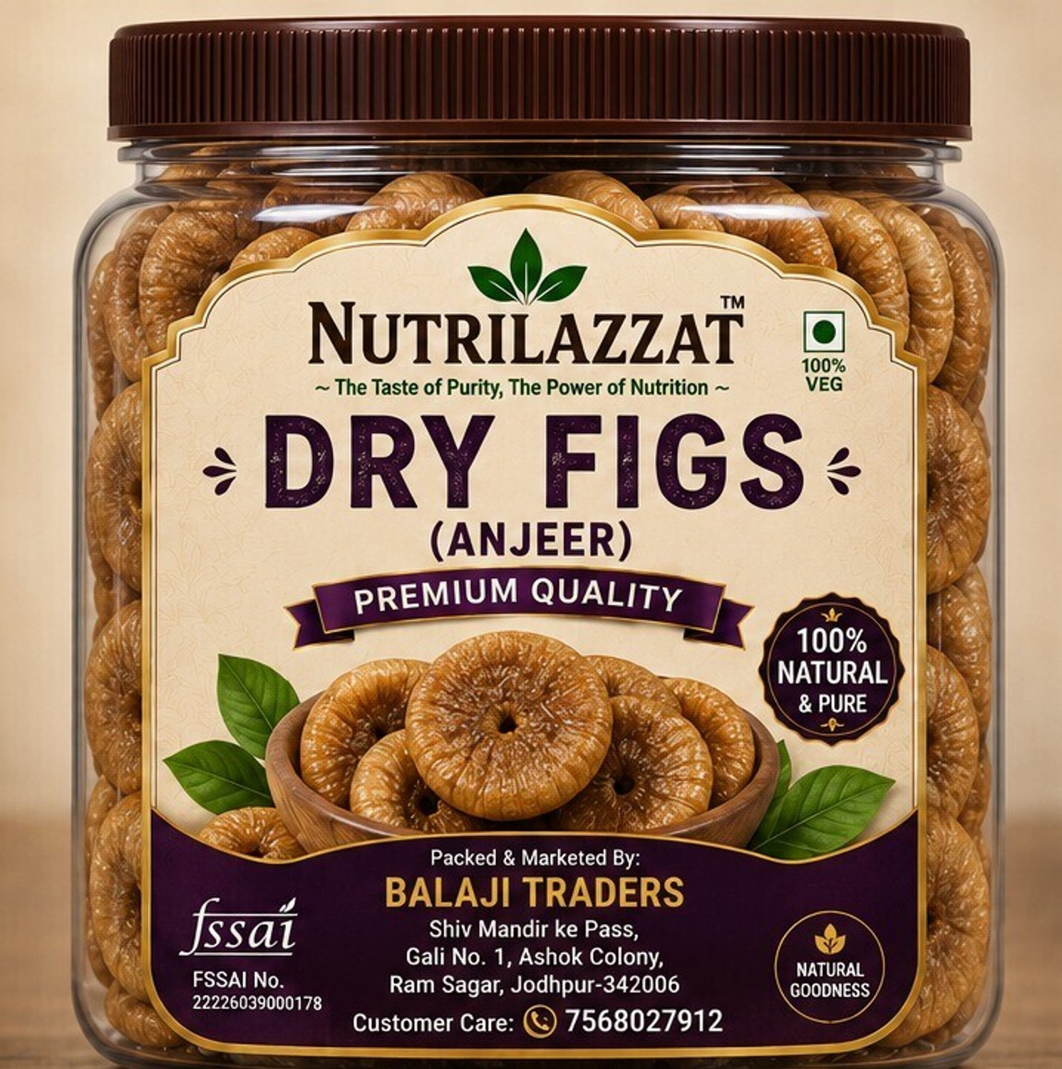 Image of Nutrilazzat Premium Quality Anjeer Dried Figs Rich in Fiber, Nutrition Figs
