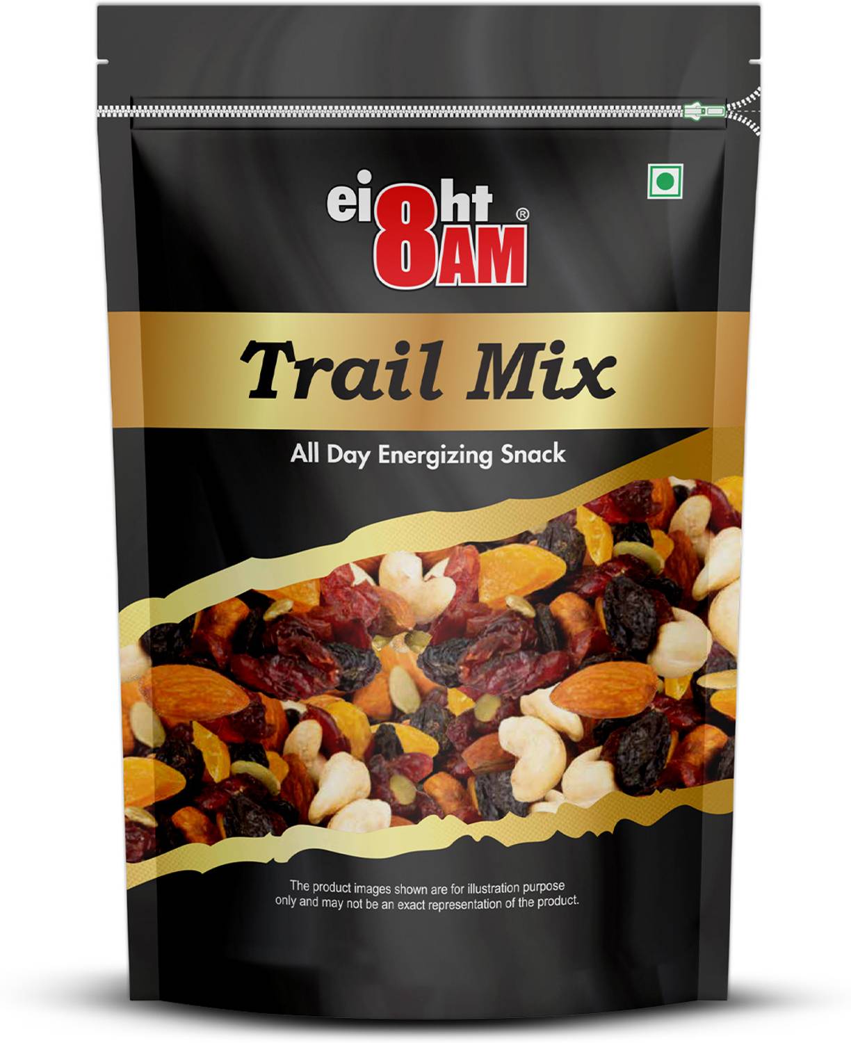 8AM Trail Mix - All Day Energizing Snack, Nuts & Seeds Assorted Fruit
