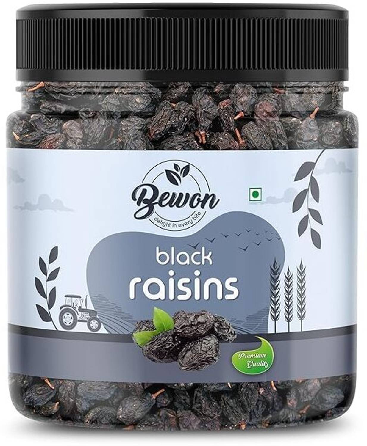 BEWON Black Raisins | Healthy Snacking | Naturally Sweet Flavor | Rich Daily Nutrition Raisins
