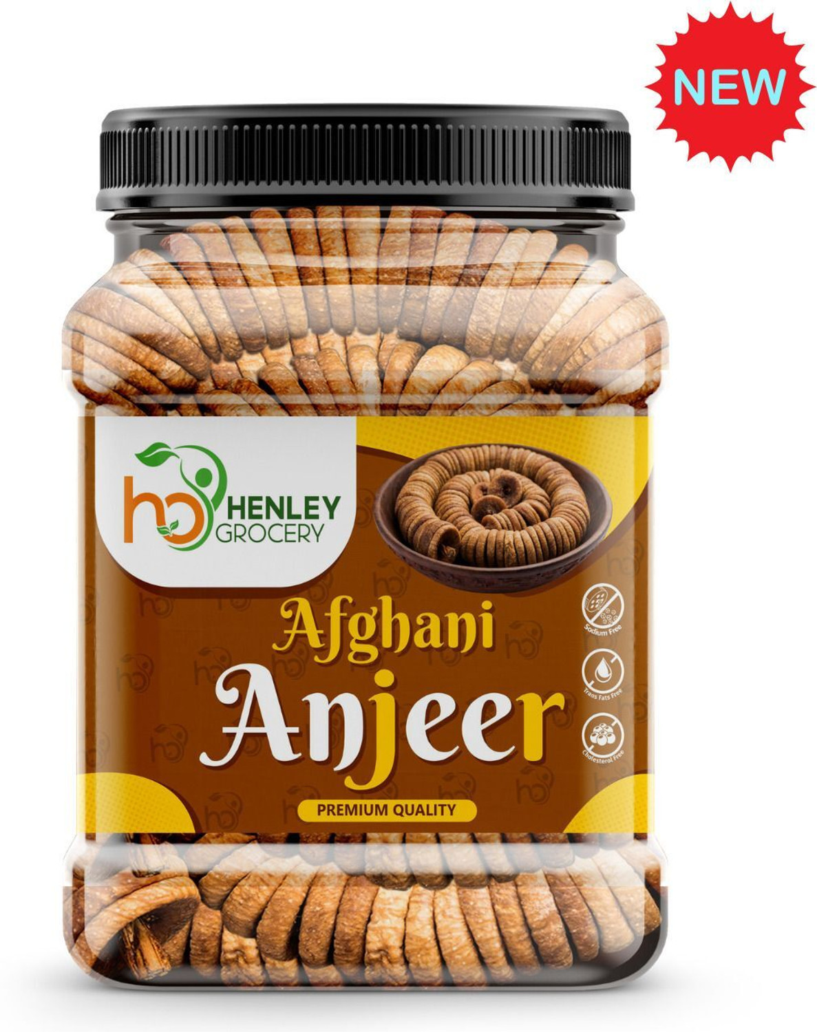 Image of HENLEY Premium Natural Afghani Anjeer 1kg | Rich in Iron | Fibre & Vitamins Dry Figs Figs (1 x 1 kg)