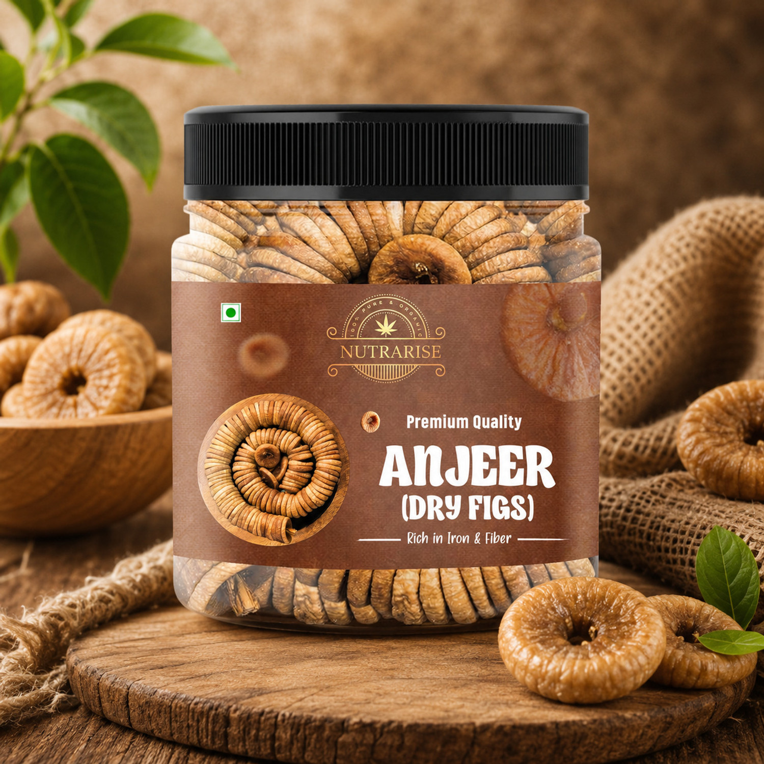 Image of NUTRARISE Premium Dried Anjeer (Figs) 250g | Rich in Iron & Fiber Figs