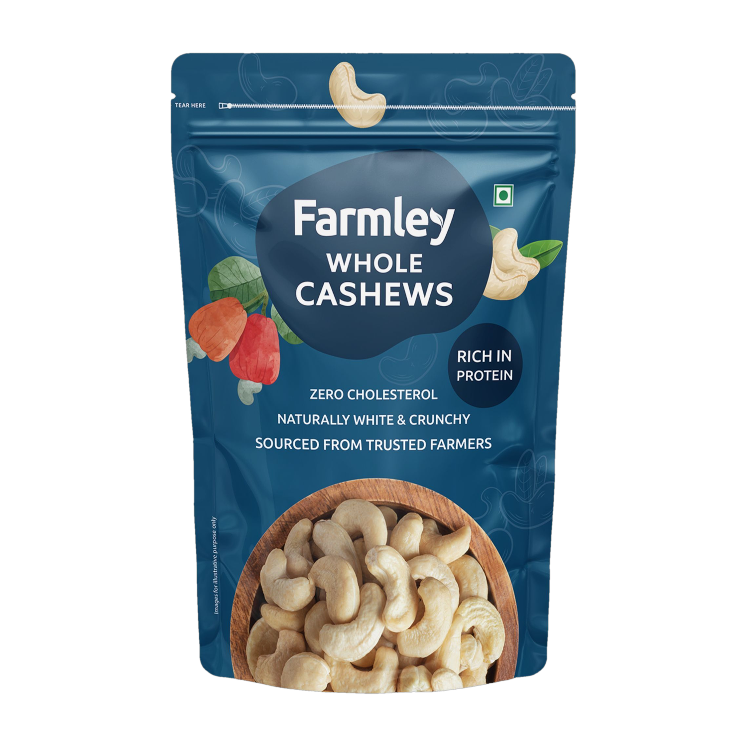 Farmley Whole Raw Kaju Cashews - Image 1